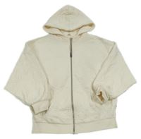 Smotanová prešívaná prepínaci oversize mikina s kapucňou M&S