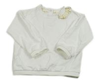 Biela mikina s mašlou Mango