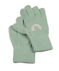 Zelenkavé prstové rukavice s dúhou