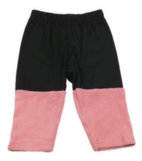 Čierno-ružové sportovní/fleecové tepláky Shein