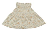 Béžové kvetované šaty C&A