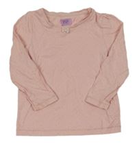 Růžové triko s třpytkami F&F