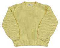 Žltý žinylkový sveter H&M
