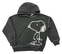 Tmavosivá oversize mikina so Snoopym a kapucňou M&S