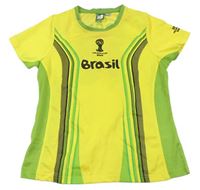 Žlto-zelené športové tričko s logom Fifi world cup