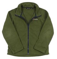 Khaki fleecová prepínaci mikina s logom Berghaus