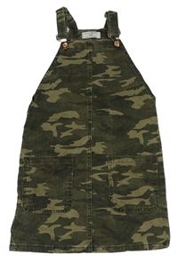 Khaki army riflové laclové šaty Denim Co.