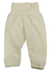 Smetanové fleecové kalhoty H&M