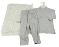 Nové - 2set - Šedé melírované triko + tepláky Blue fin