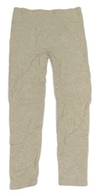 Béžové rebrované legíny F&F