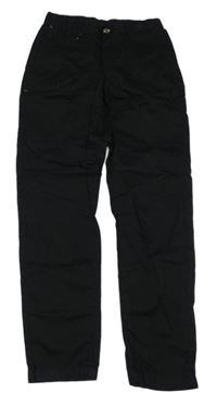 Čierne plátenné chino nohavice