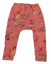 Růžové tepláky s kytičkami Next