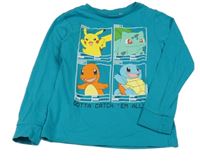 Tyrkysové triko s pokémony C&A