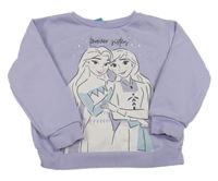 Fialová mikina s Annou a Elsou