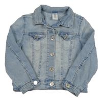 Světlemodrá riflová crop bunda H&M