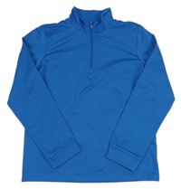 Zafírová športová funkčná mikina so stojačikom Crane