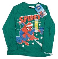 Nové - Tmavozelené tričko so Spider-manem Marvel