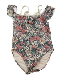 Bílé květované jednodílné plavky Reserved