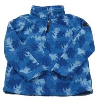 Modrá vzorovaná fleecová mikina s rolákom Tog 24