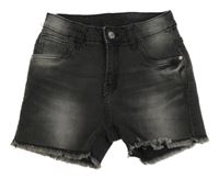 Šedé riflové roztřepené kraťasy Zeeman 