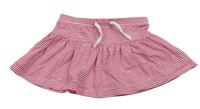 Ružovo-biela pruhovaná kolová sukňa Dopodopo