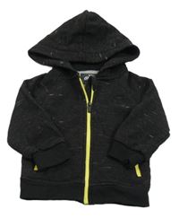 Čierna melírovaná prepínaci mikina s kapucňou Rebel