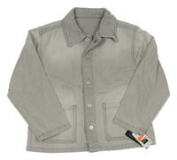 Nové - Sivá rifľová košeľová bunda Dunnes