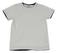 Bielo-tmavomodré tričko Young Idols