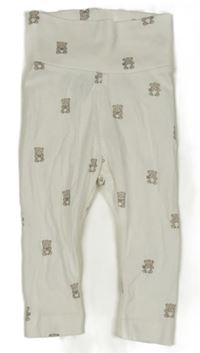 Biele legíny s medvedíkmi H&M
