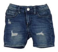 Modré riflové kraťasy s prošoupáním H&M