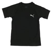 Černé sportovní funkční tričko s logem Puma