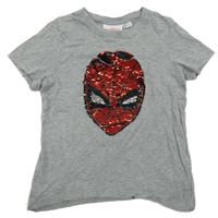 Šedé tričko se Spider-manem z překlápěcích flitrů Marvel 