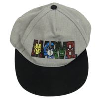 Sivo-čierna plátenná šiltovka s hrdinami Marvel