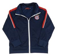 Tmavomodrá propínací fotbalová mikina FC Bayern