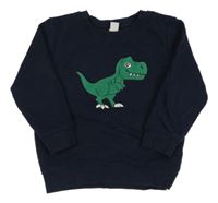 Tmavomodrá mikina s dinosaurom Topolino