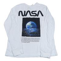 Biele pyžamové tričko s planetou a nápisem - NASA H&M