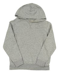 Sivá melírovaná mikina s vreckom a kapucňou H&M