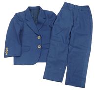 2Set - Tmavomodré melírované sako + kalhoty KIDDY FASHION
