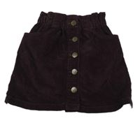 Tmavohnedá paper bag menšestrová sukňa George