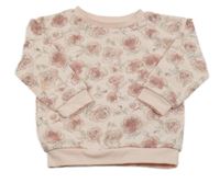 Svetloružová mikina s růžemi PRIMARK