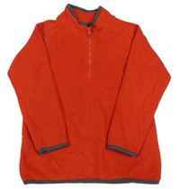 Červená fleecová mikina M&S