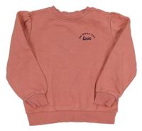 Skořicová mikina s nápismi KIABI