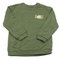 Khaki mikina s ovladačem a nápismi Matalan