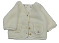 Smotanová huňatá podšitá bunda s třešničkami St. Bernard