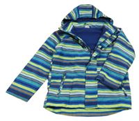 Pruhovaná šušťáková jarná bunda s odopínacíá kapucňou KIDIVIO