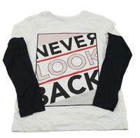 Bielo-čierne tričko s nápismi George