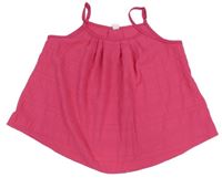 Tmavoružový mačkaný blúzková ý top SHEIN