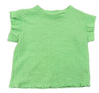Zelené tričko s volánikmi Primark