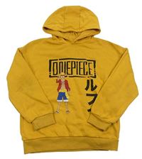 Okrová mikina s potiskem a kapucí - One Piece Primark