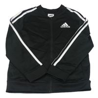 Černá sportovní propínací mikina s logem Adidas